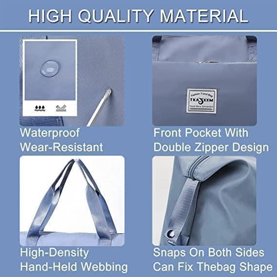 Foldable Polyester Travel Duffel Bag - Waterproof, Tear Resistant, Lightweight (Pack of 1)